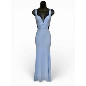 PrettyLittleThing Blue Formal Maxi Dress Size 0 Cutout Gown - Easy Fix